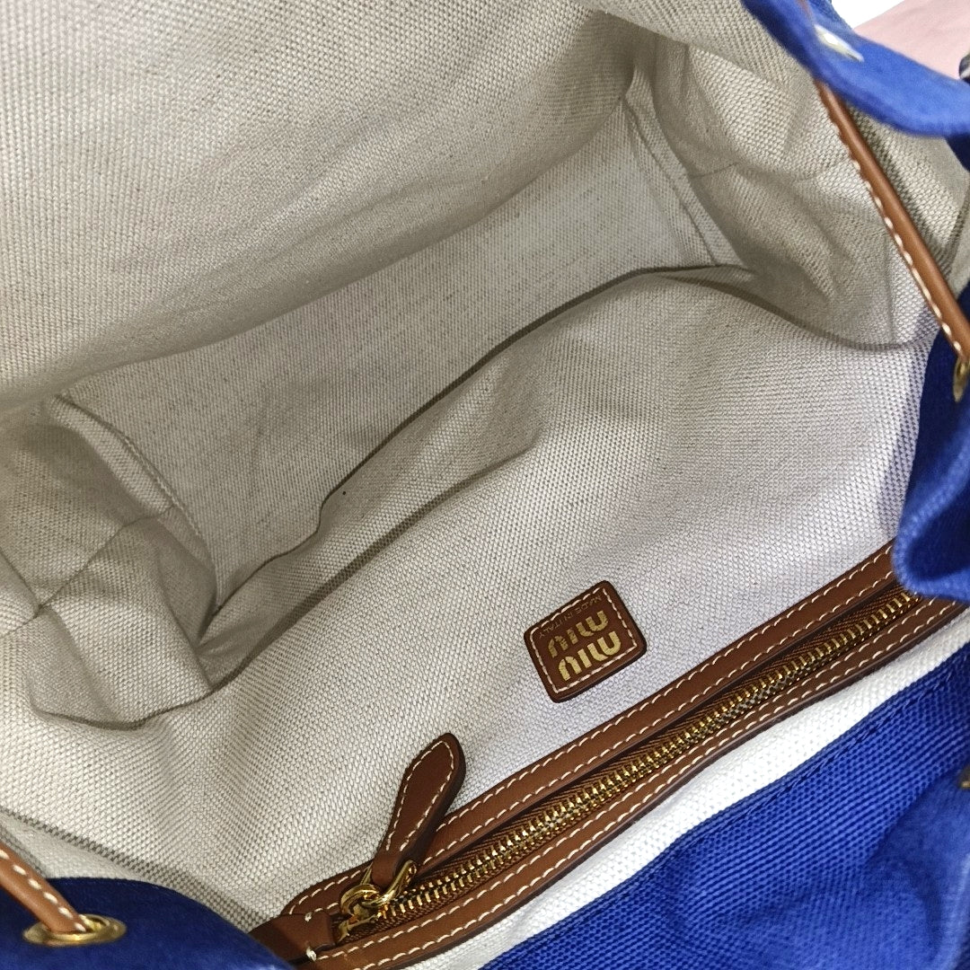 Fabric Backpack Blue