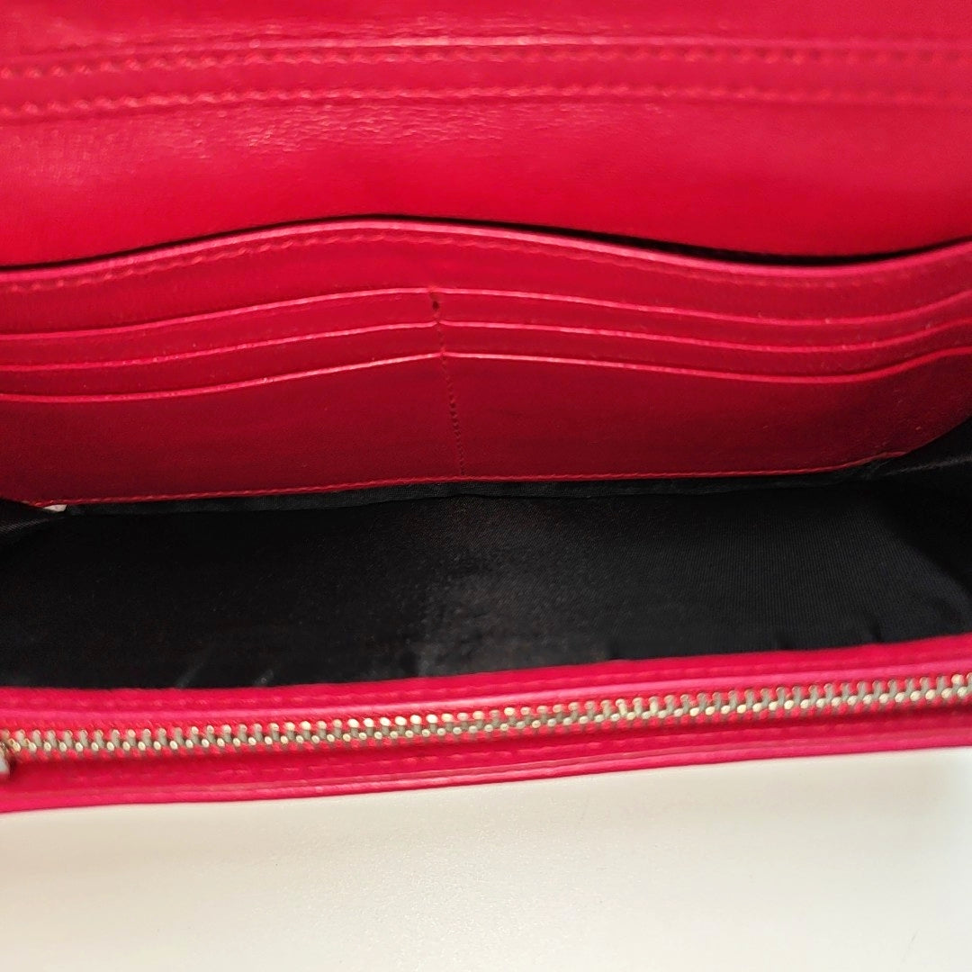 Lady Dior Small Cannage Lambskin Pink Wallet