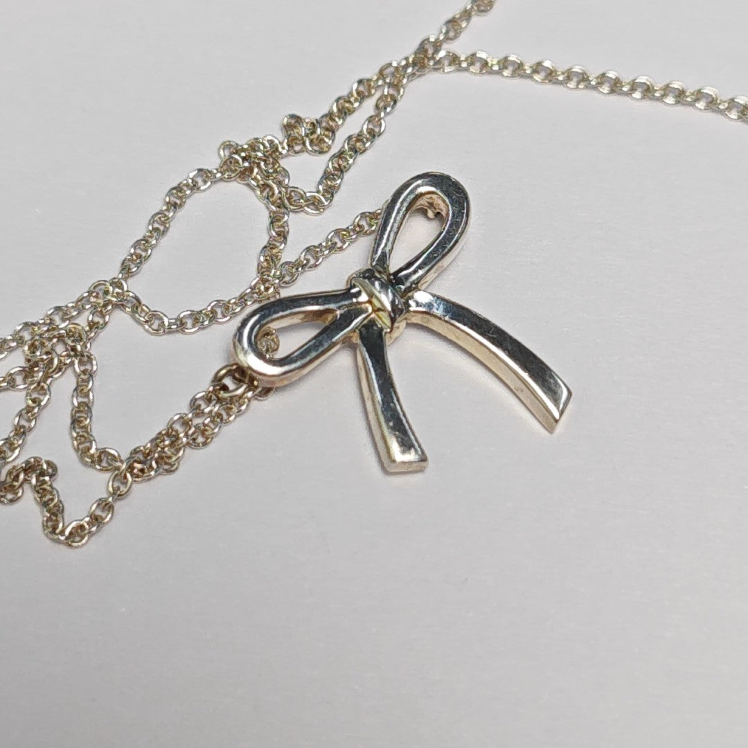 Tiffany Bow 925 Sterling Silver Necklace