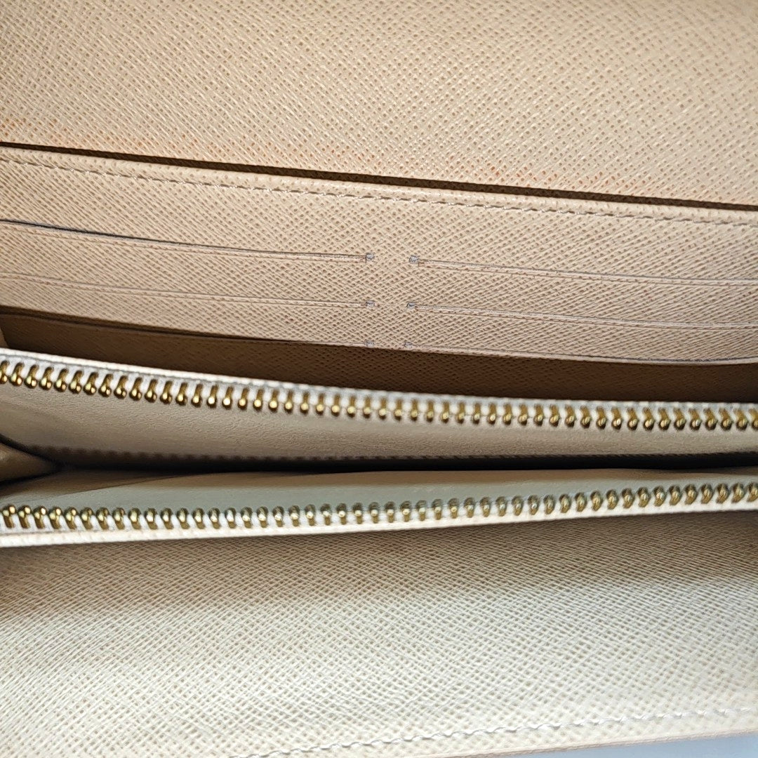PORTE MONNAIE Damier Azur Coated Canvas White Wallet