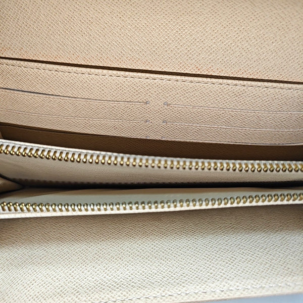 PORTE MONNAIE Damier Azur Coated Canvas White Wallet