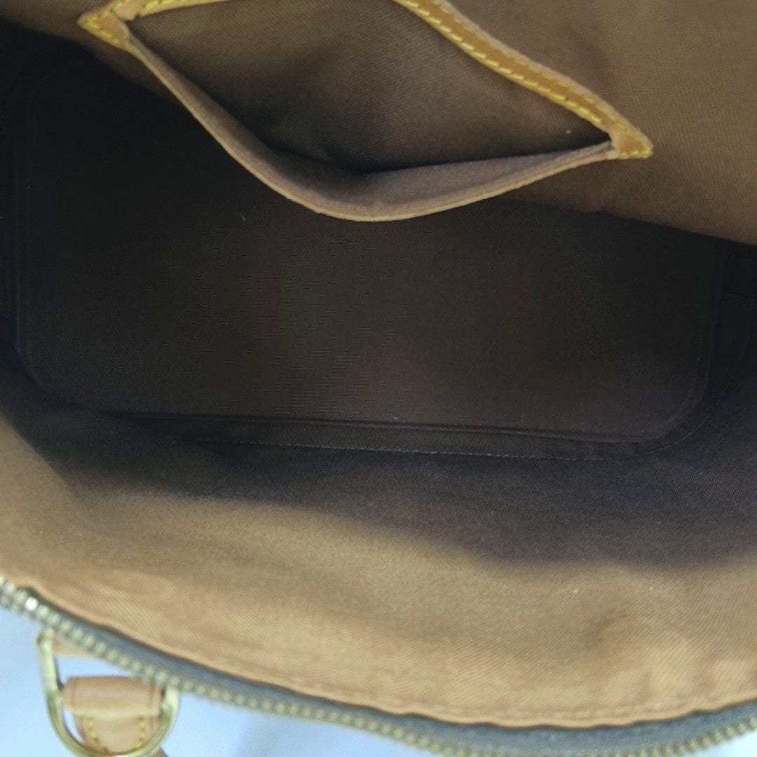 ALMA PM Monogram Coated Canvas Brown