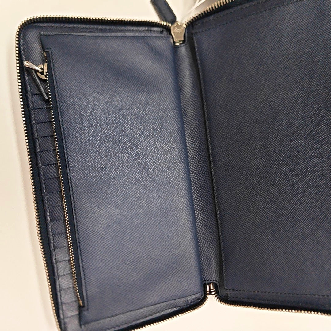 Saffiano Calfskin Wallet Blue