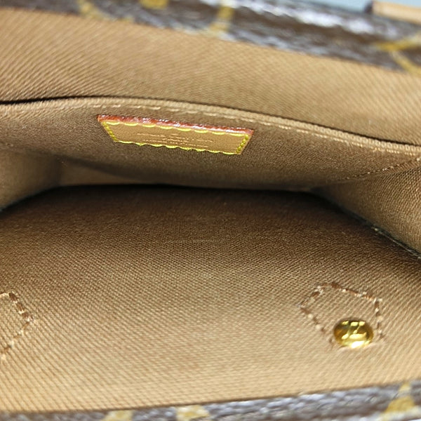 SAC PLAT Mini Monogram Coated Canvas Brown
