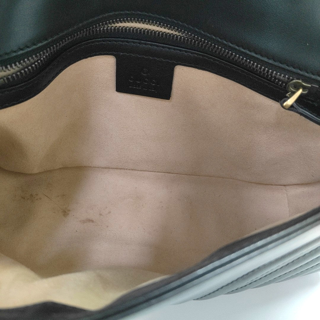 GG Marmont Medium Quilted Calfskin Black