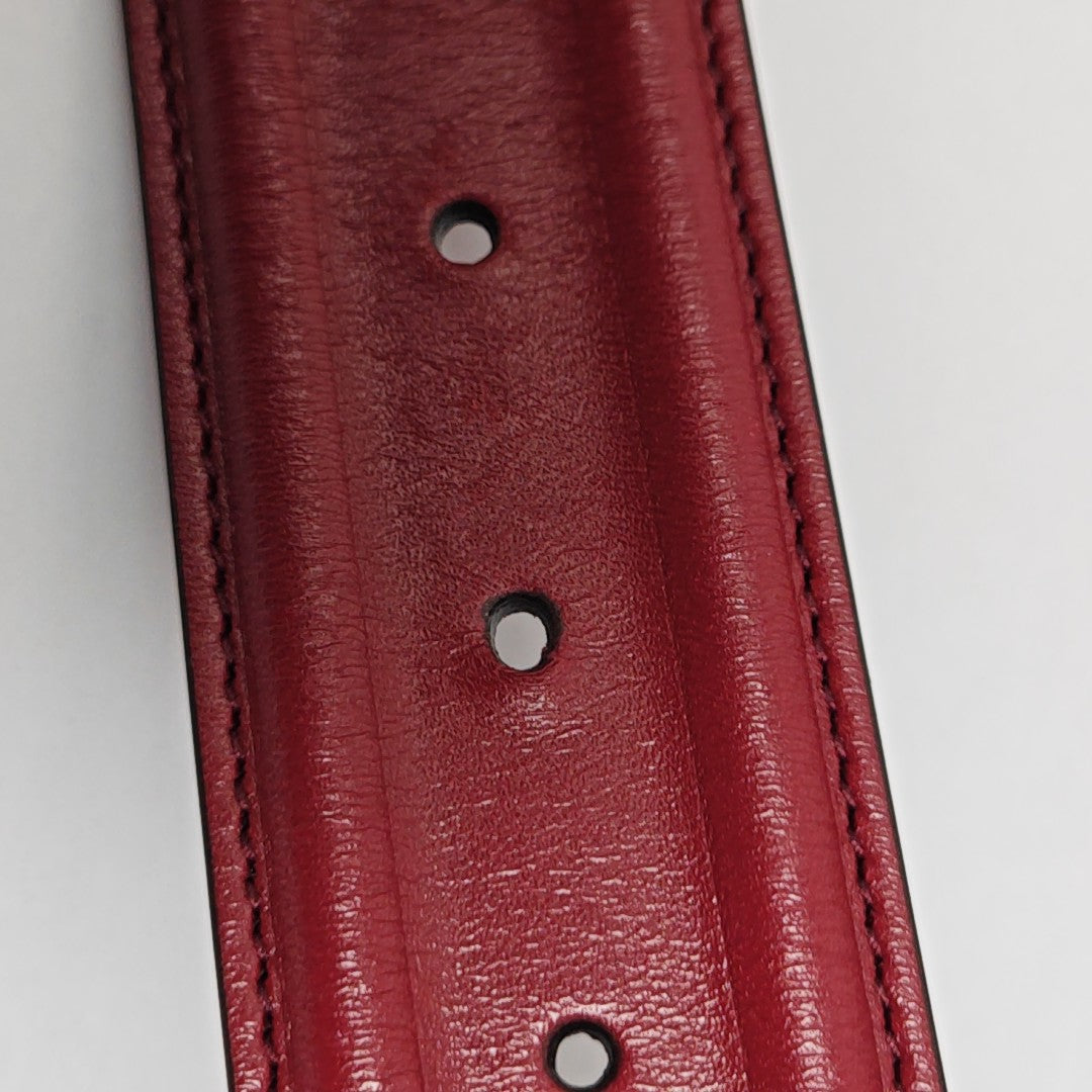 Leather Belt Red
