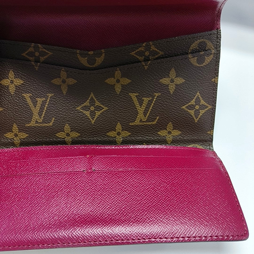 JOSÉPHINE Monogram Coated Canvas Brown Wallet