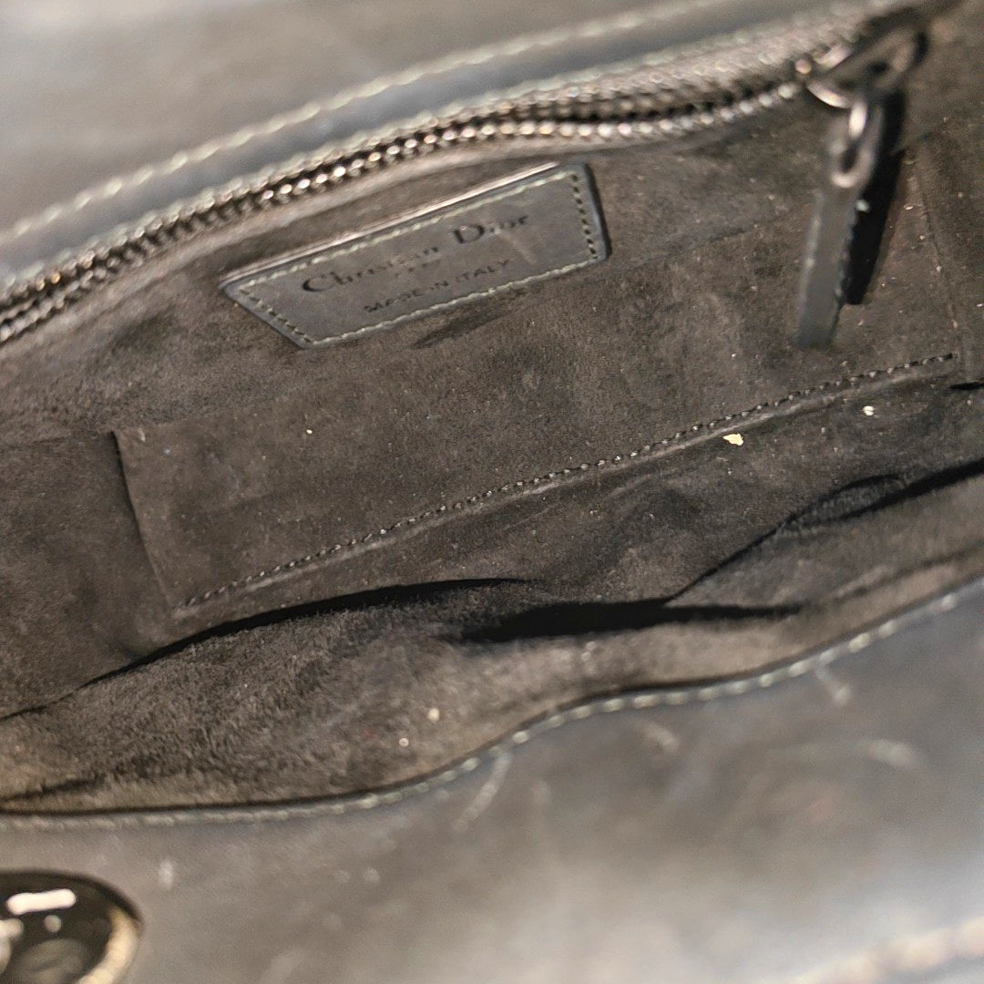 Lady Dior Mini Cannage Lambskin Black