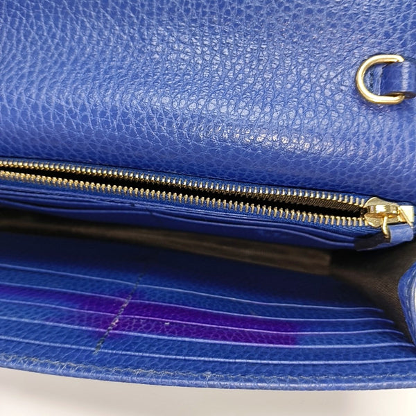 Interlocking G Small Calfskin Blue