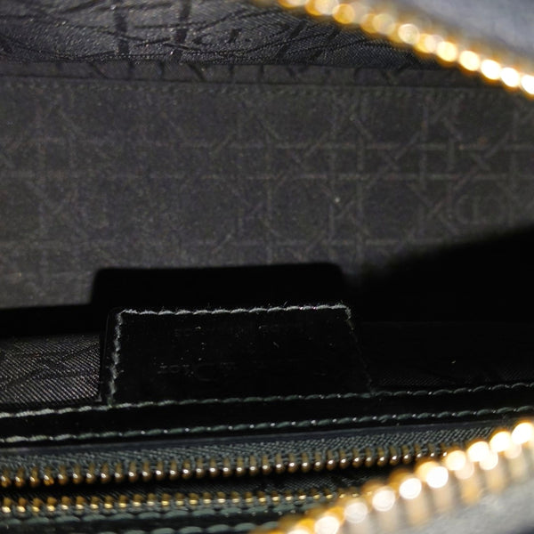 Lady Dior Medium Cannage Patent Leather Black
