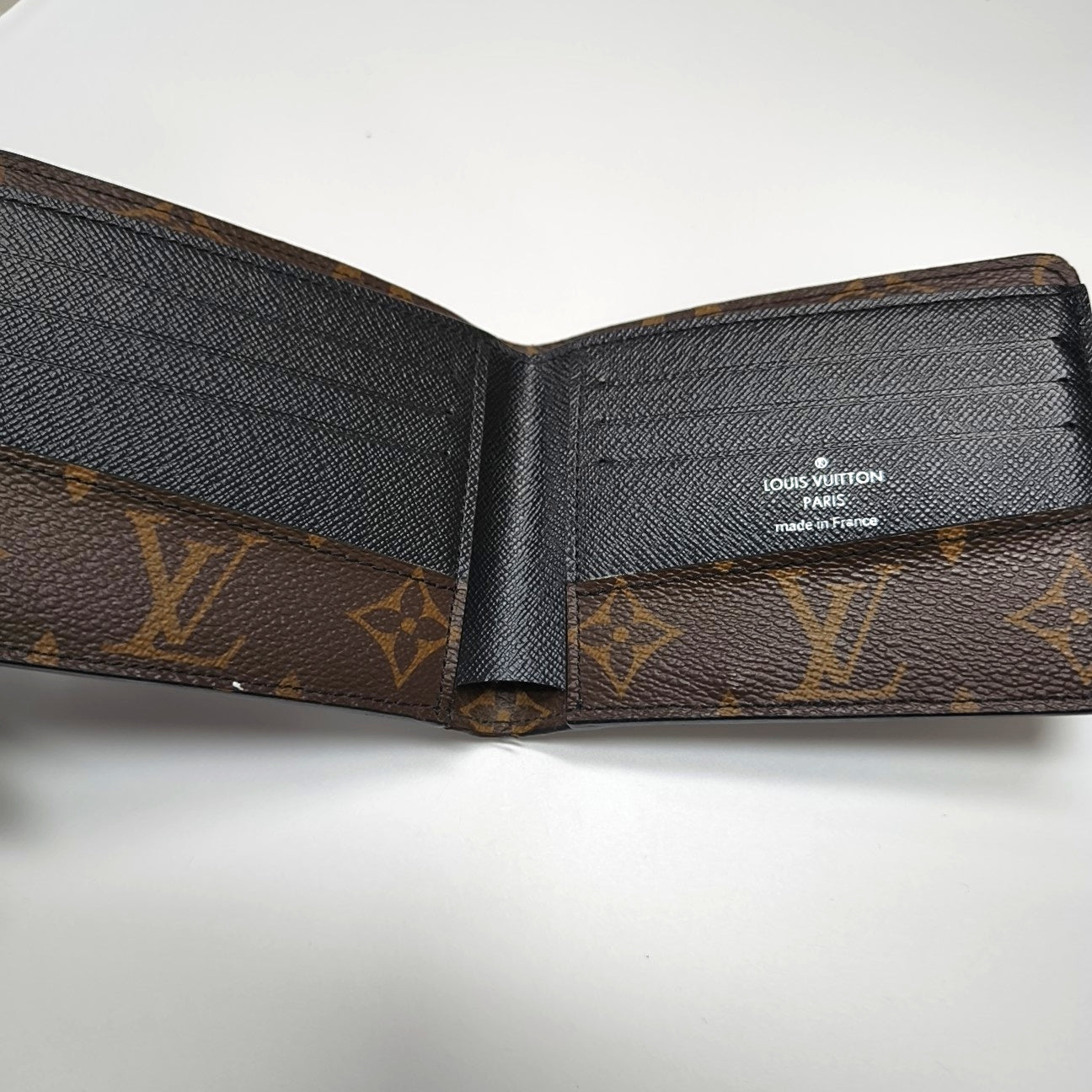 GASPAR Mini Monogram Coated Canvas Brown Wallet