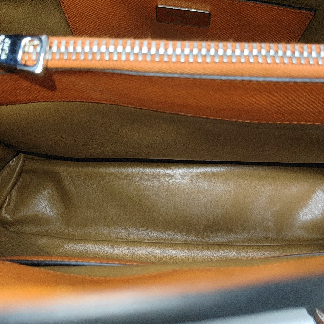 Twin Saffiano Calfskin Orange