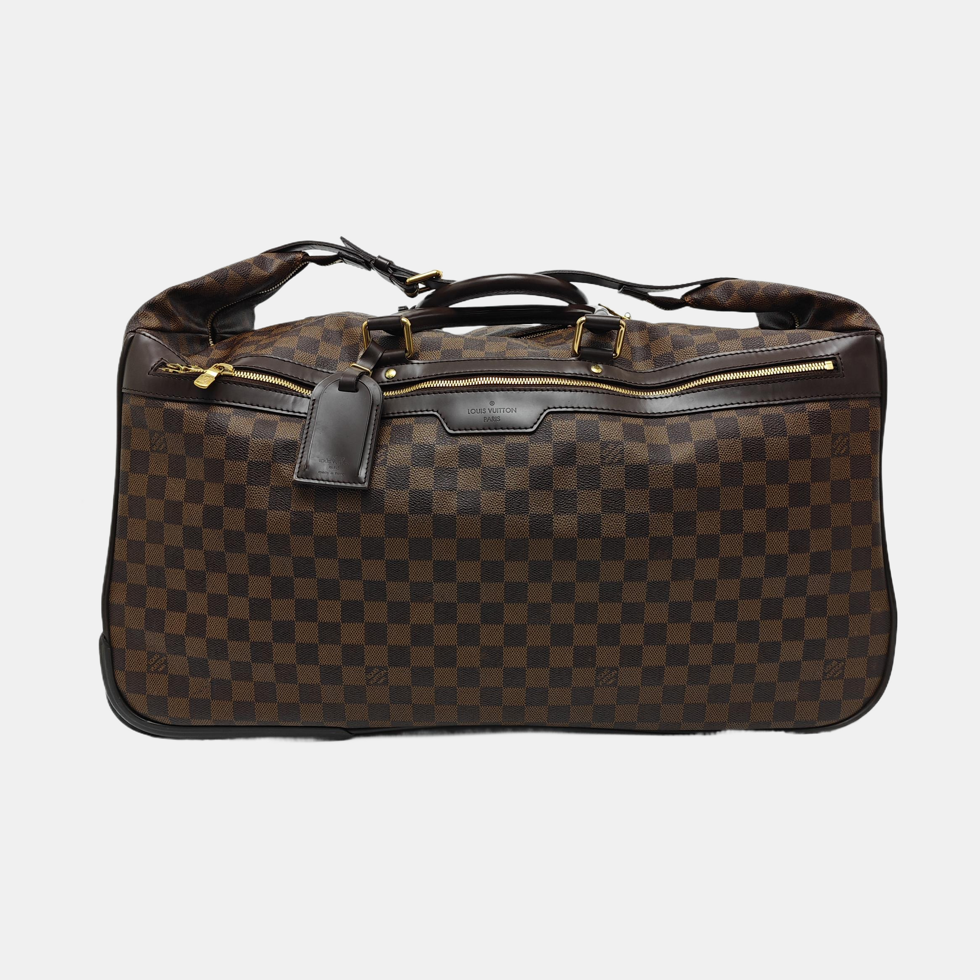 EOLE Damier Ebene Coated Canvas Brown