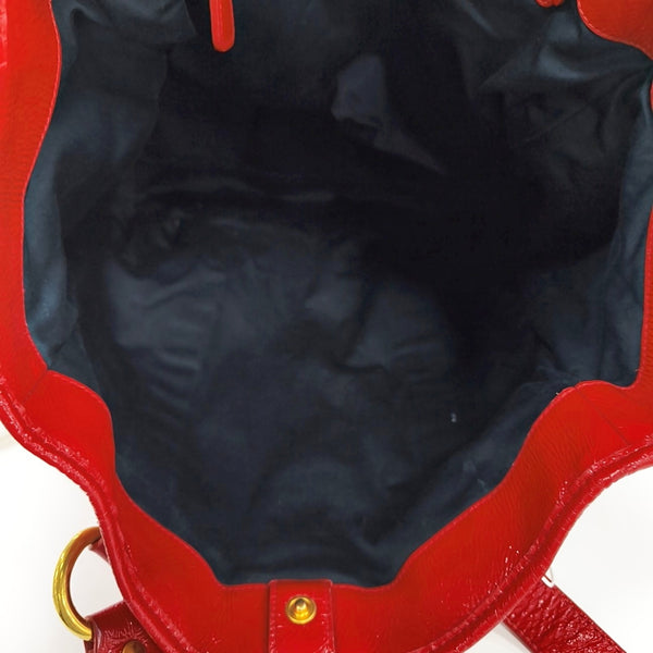 Calfskin Top Handle Bag Red