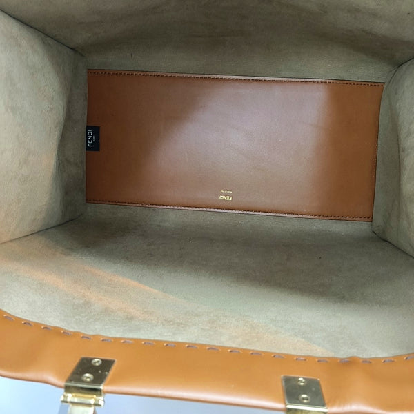 Authenticated pre-owned  Sunshine Large Calfskin Brown - Top Handle Bag at Looply