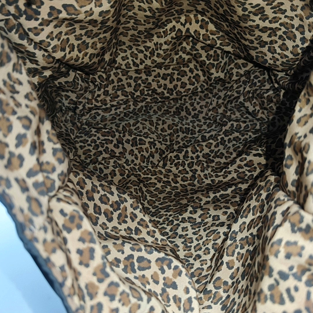 Fabric Top Handle Bag Brown