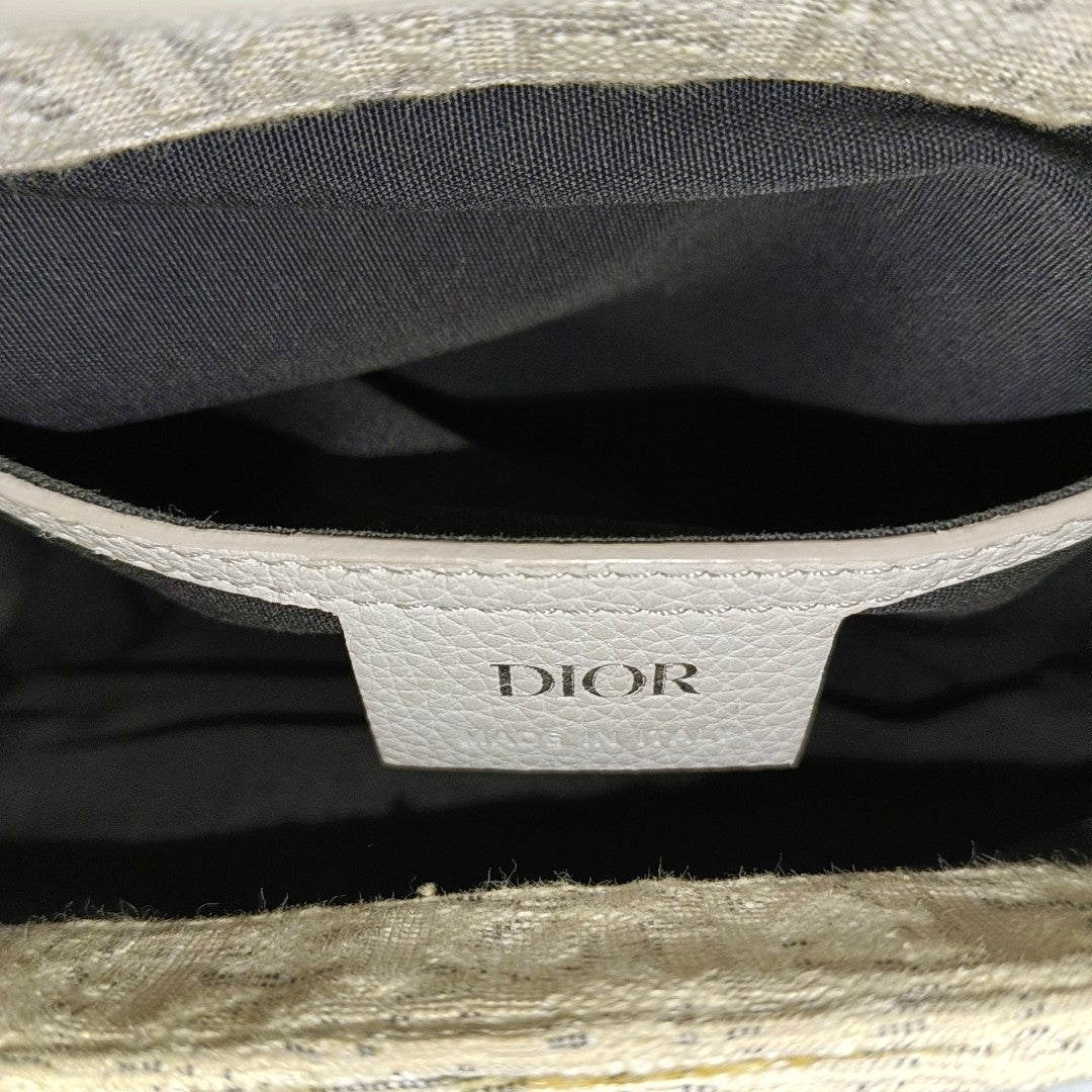 Saddle Mini Piel de Becerro Blanco