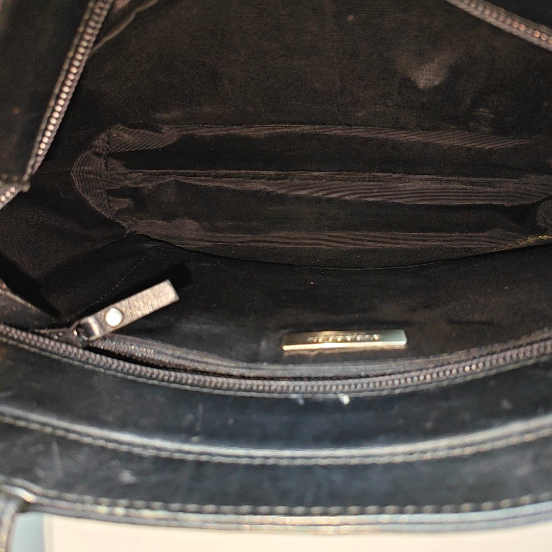 Calfskin Top Handle Bag Black