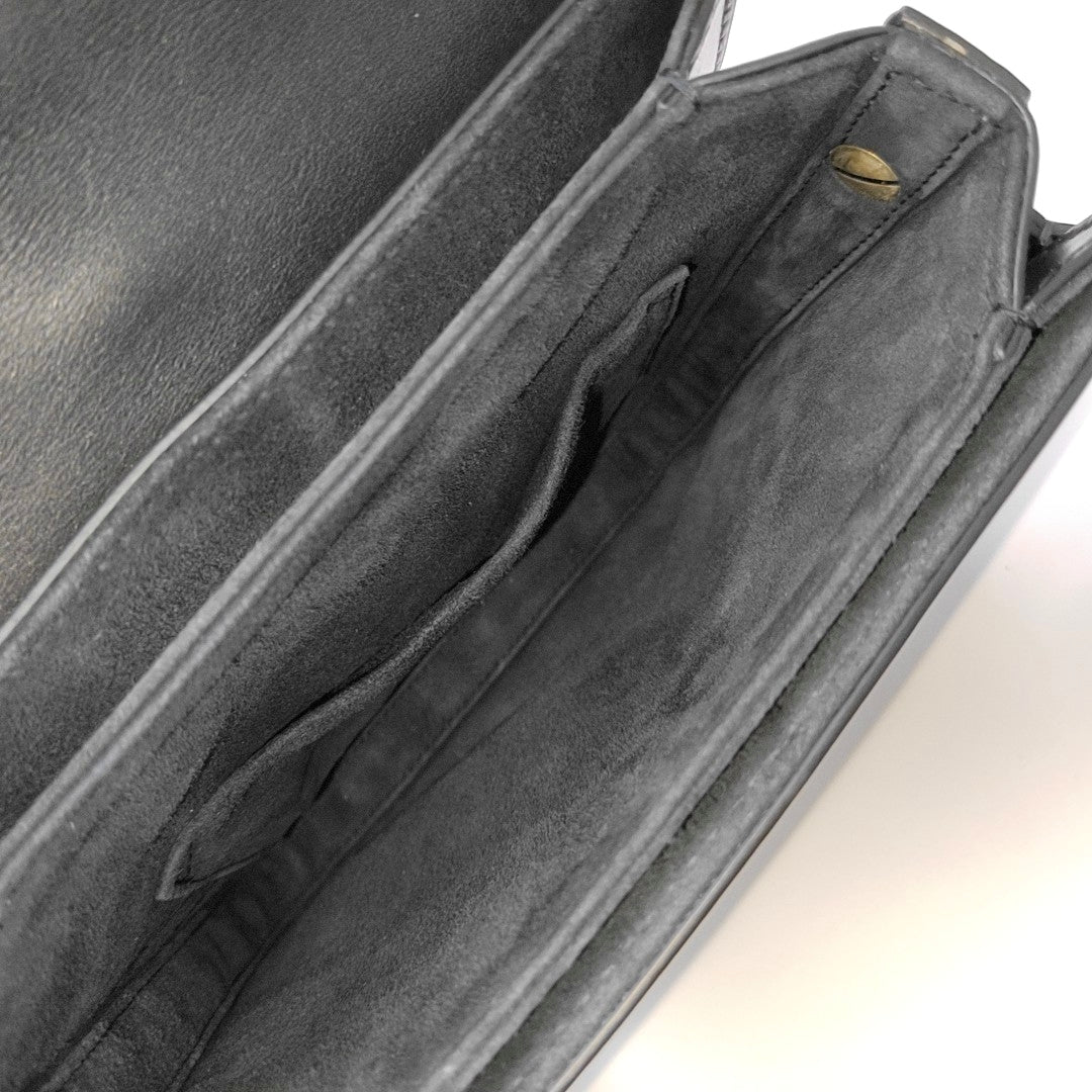 Calfskin Shoulder Bag Black