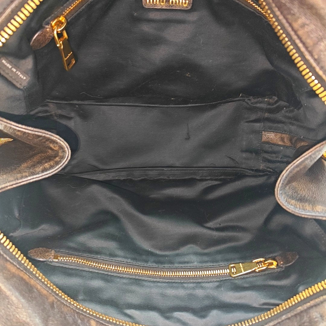 Beau Large Lambskin Brown