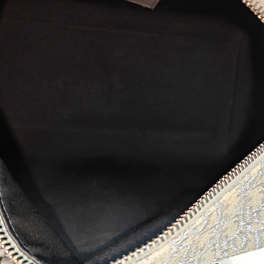 Oblique Canvas Shoulder Bag Gray
