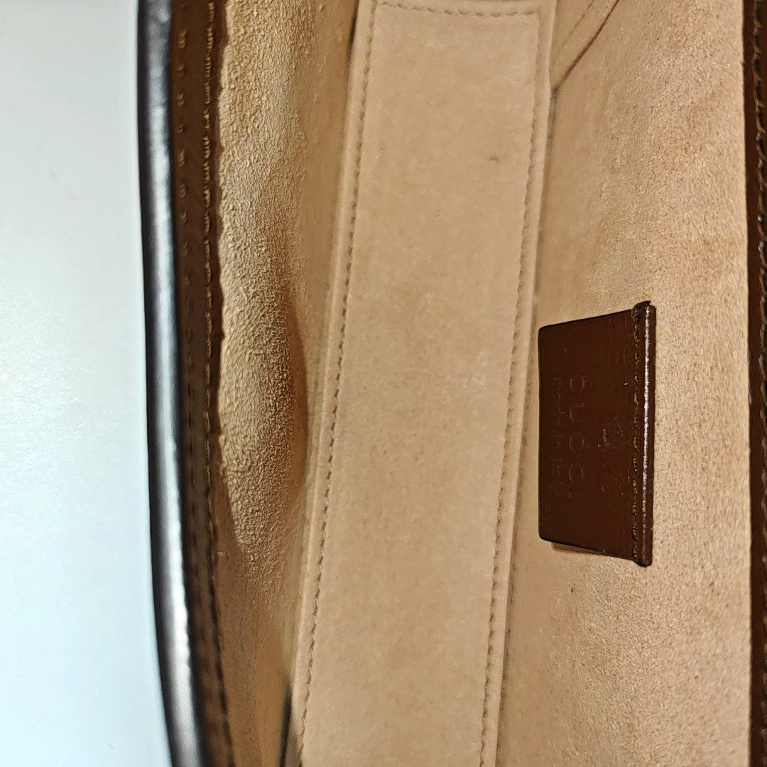 Horsebit 1955 Mini Monogram Coated Canvas Beige