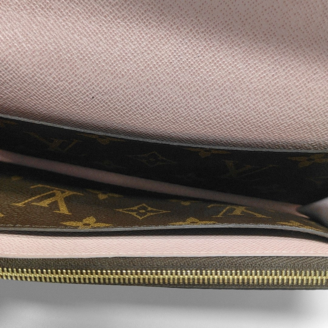EMILIE Monogram Coated Canvas Brown Wallet