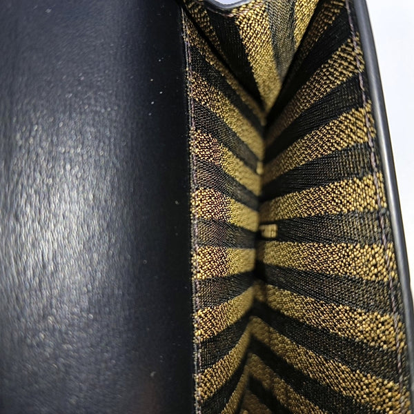 Trifold Calfskin Black Wallet