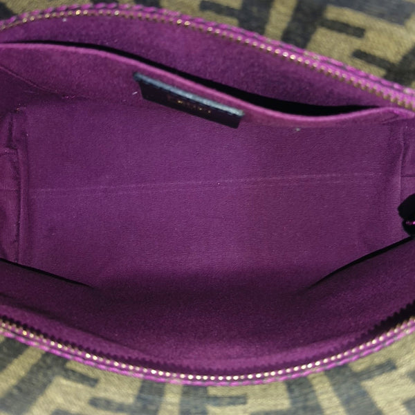 Coated Canvas Top Handle Bag Brown