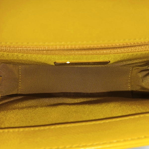 CHAIN INFINITY TOP HANDLE Quilted Lambskin Yellow