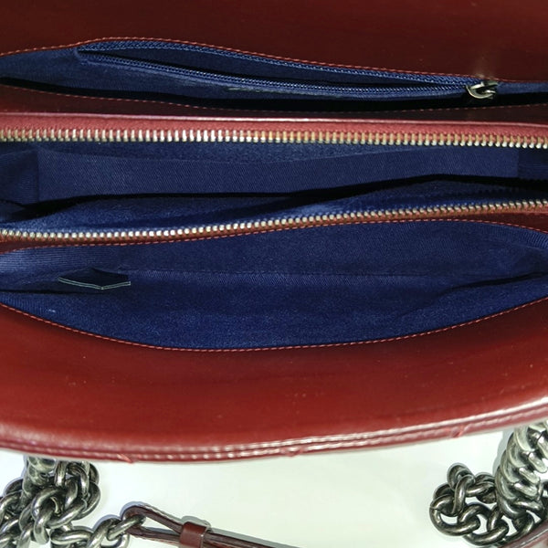 Quilted Calfskin Tote Bag Red
