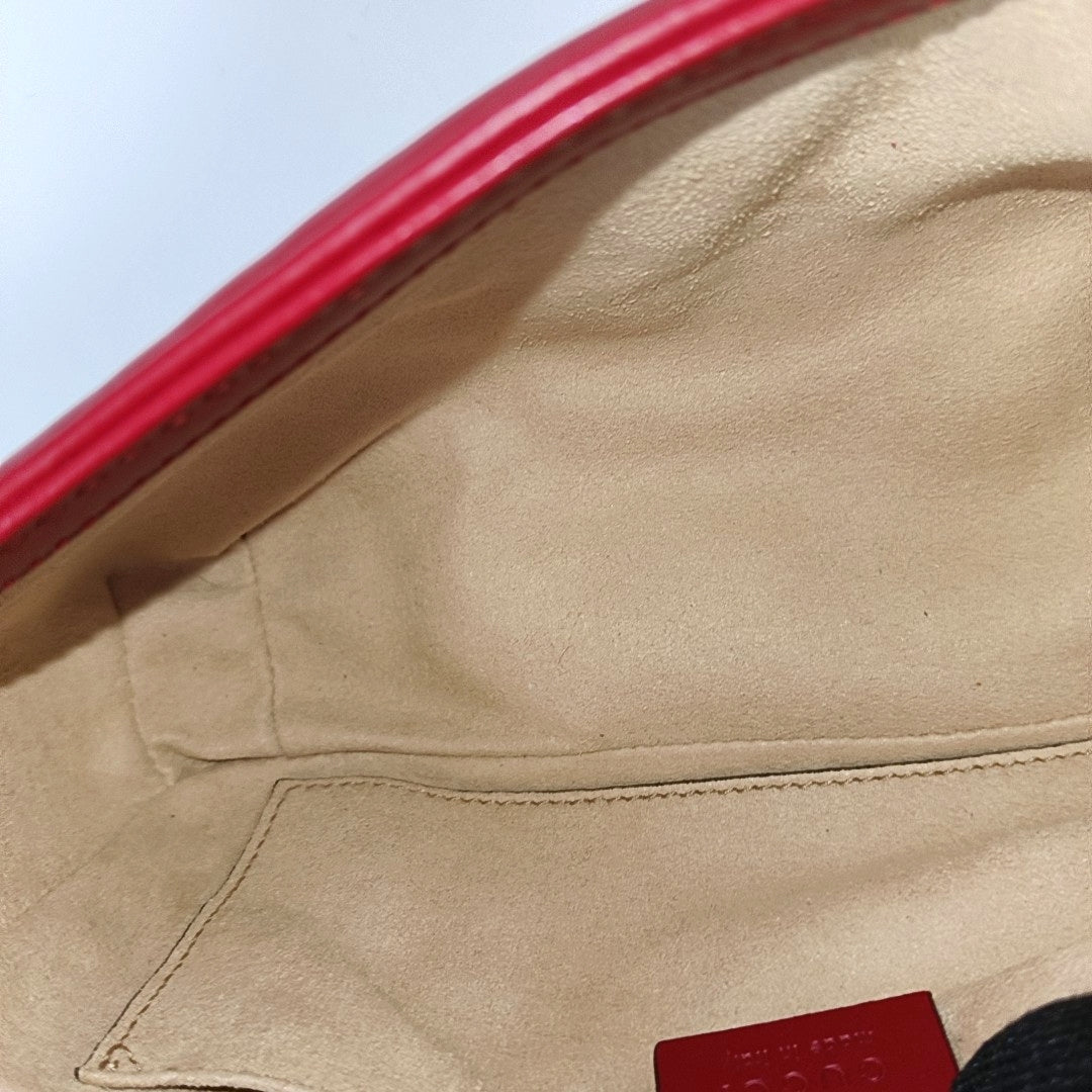 GG Marmont Small Quilted Calfskin Red