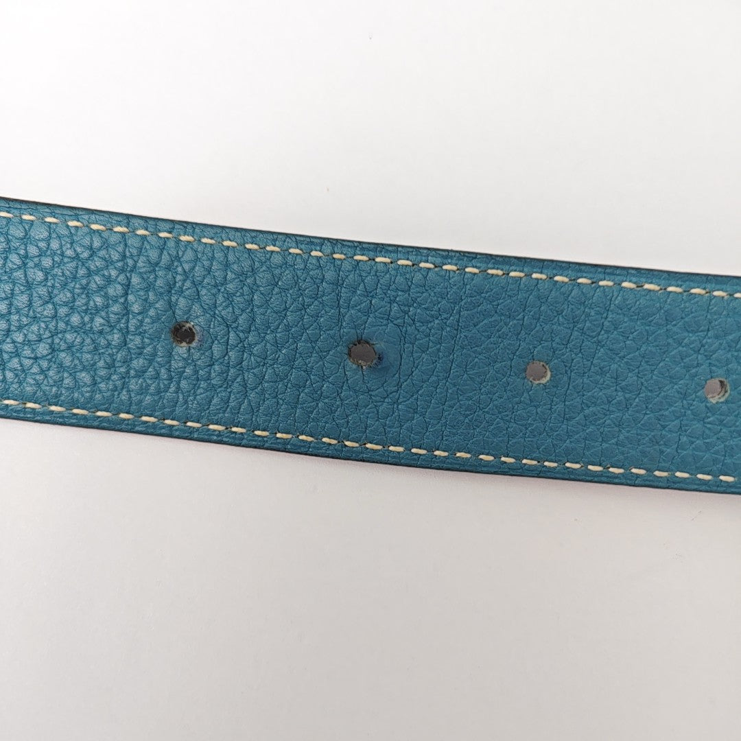 Leather Belt Blue