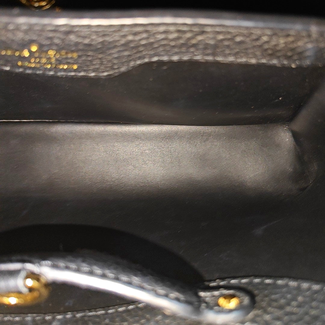 CAPUCINES MM Calfskin Black