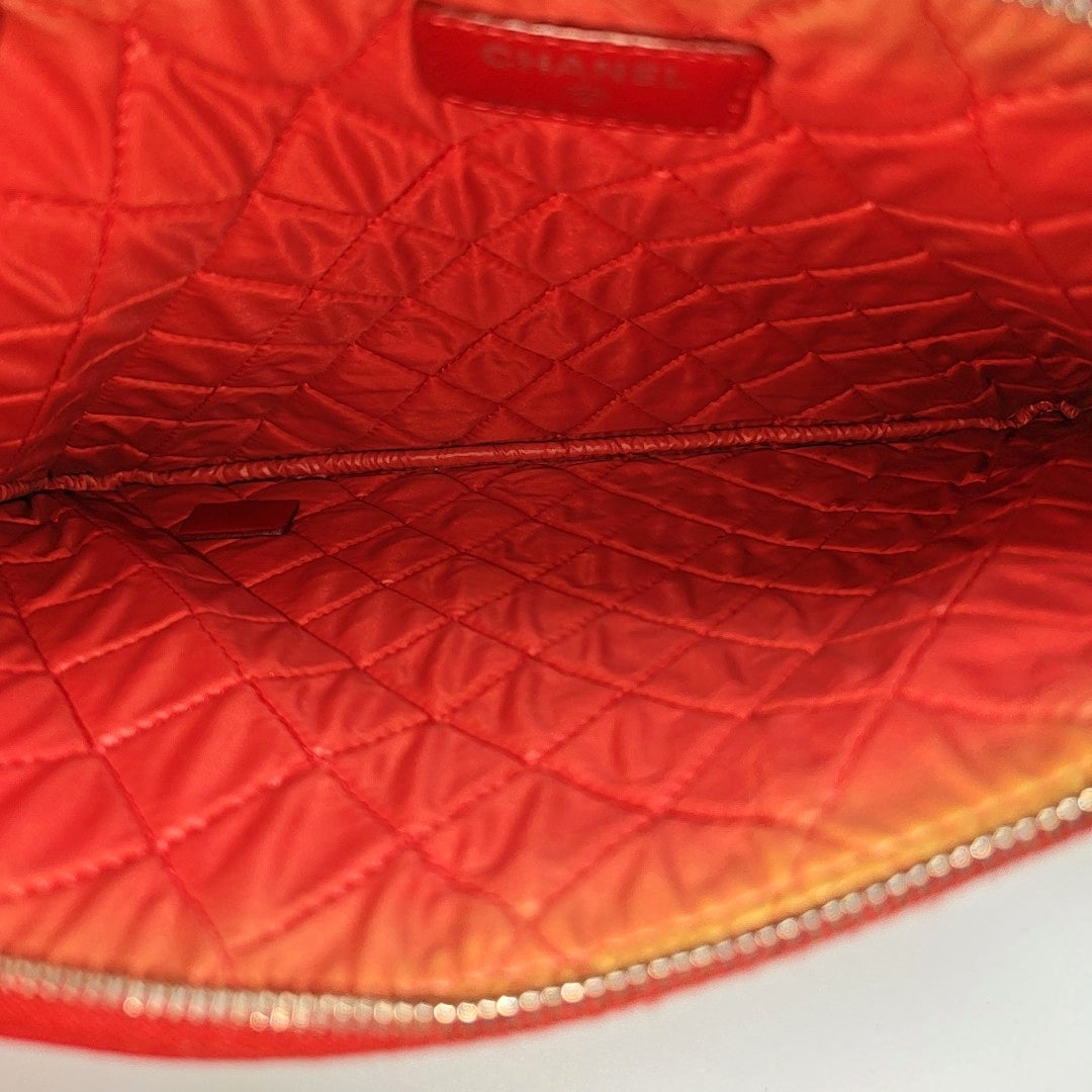 Quilted Lambskin Clutch Red