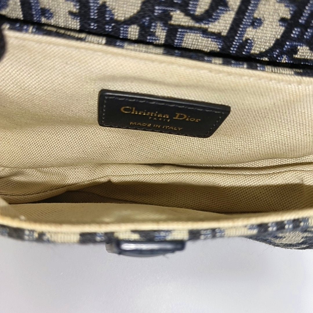 Saddle Mini Oblique Canvas Blue
