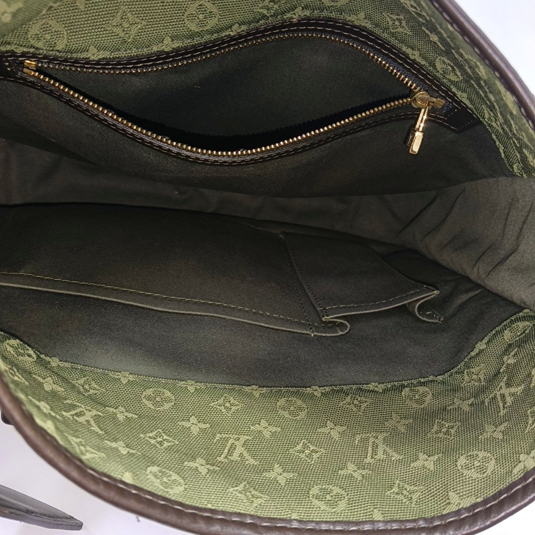 MARY KATE Monogram Canvas Green