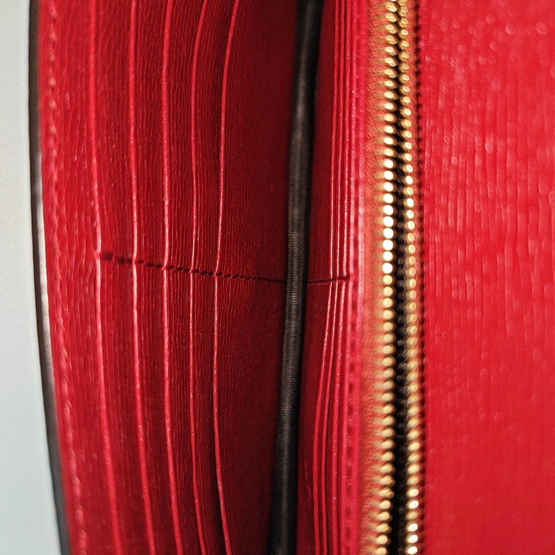 Interlocking G Small Calfskin Red
