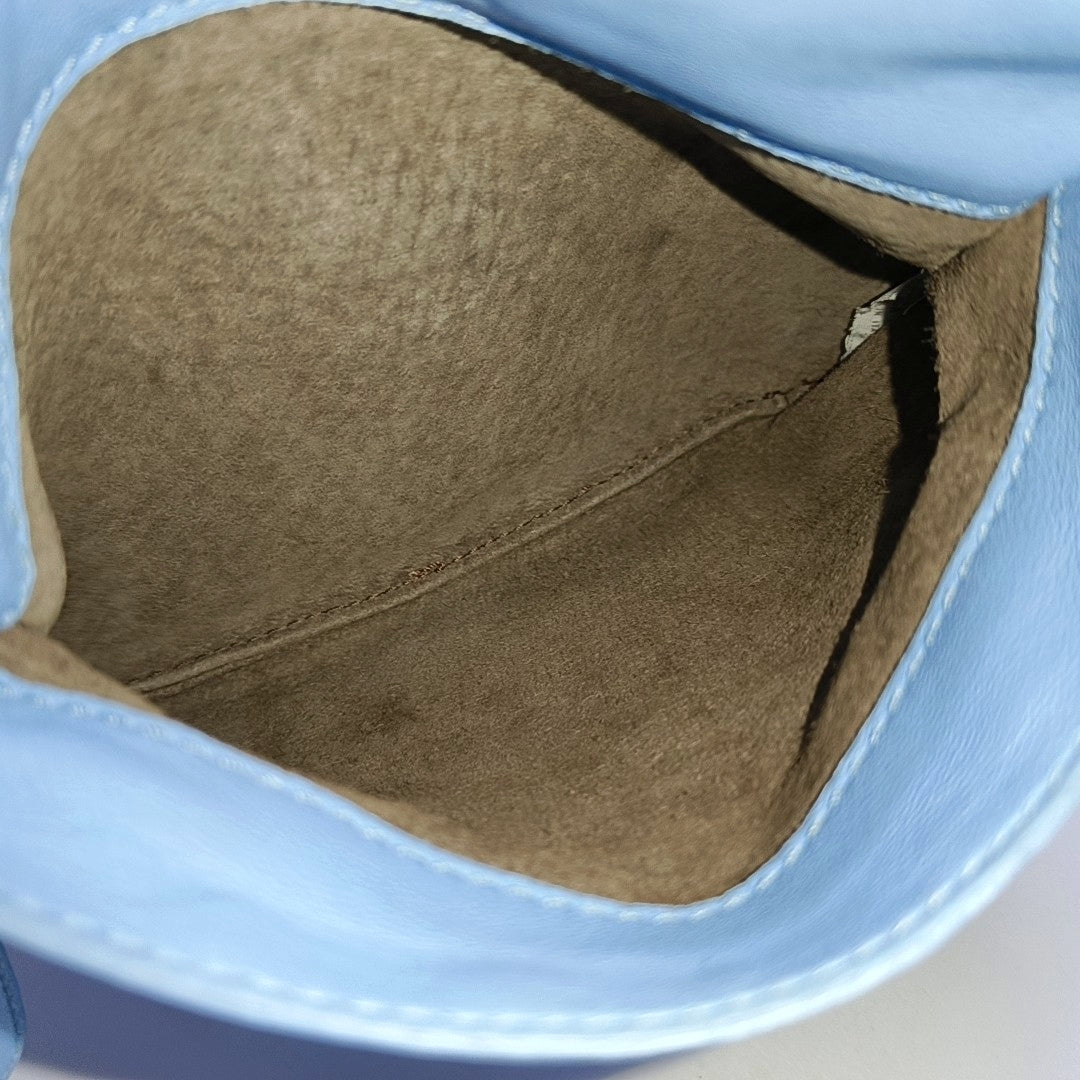 Authenticated pre-owned  Messenger Mini Lambskin Blue - Shoulder Bag at Looply