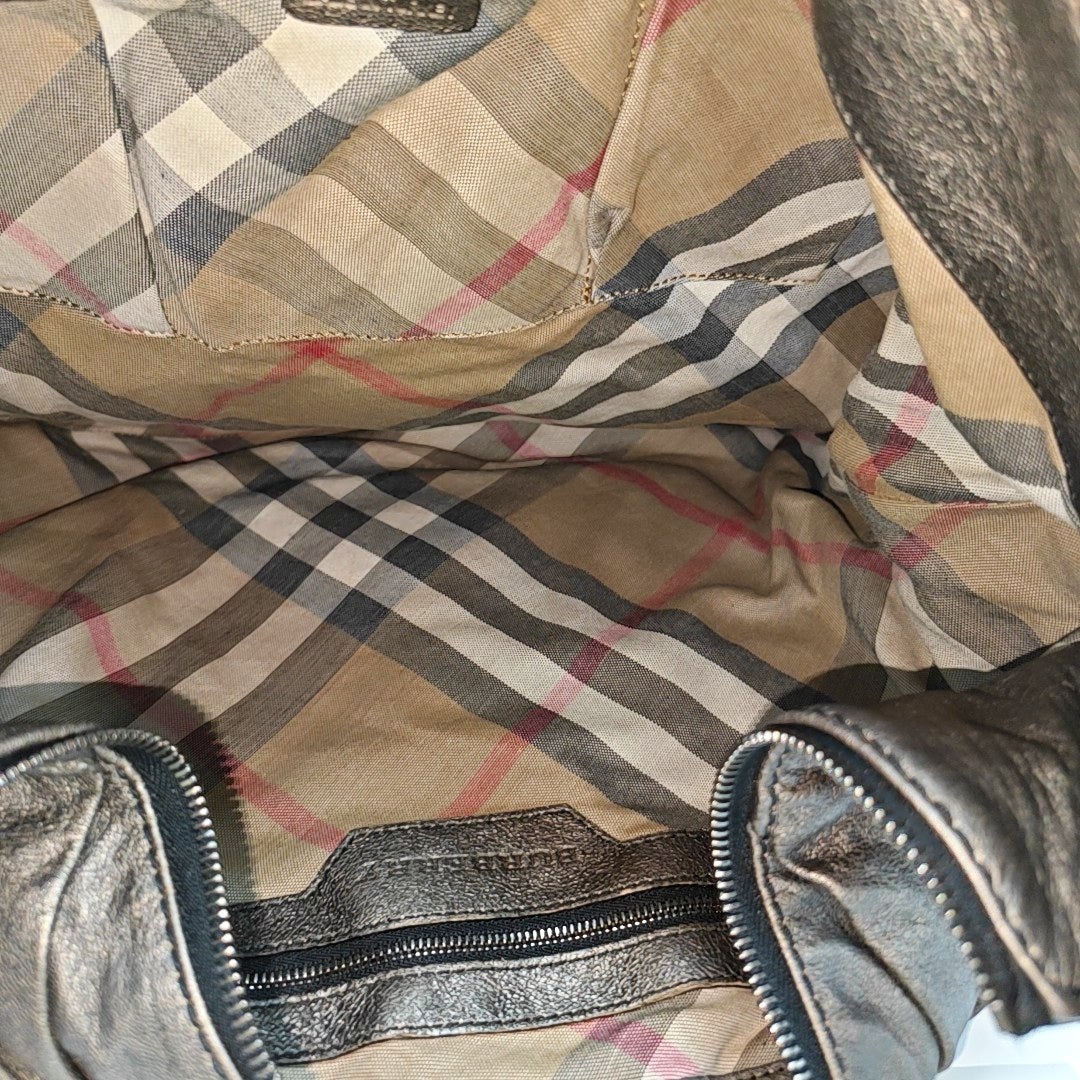 Calfskin Top Handle Bag Gray