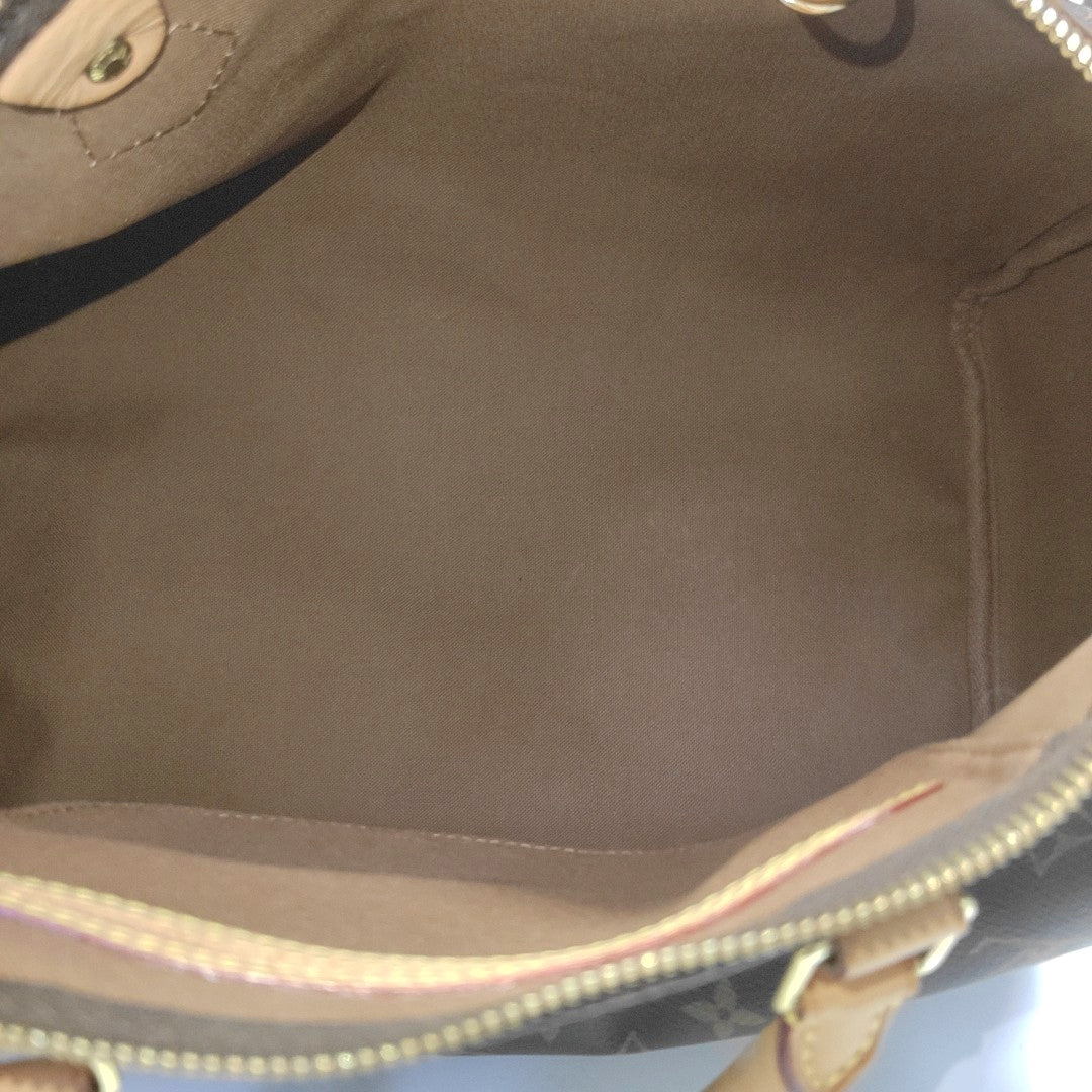 SPEEDY 35 Monogram Coated Canvas Brown