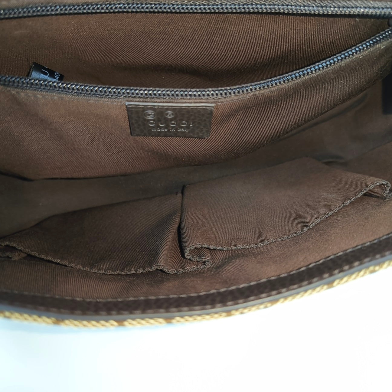 Monogram Canvas Shoulder Bag Brown