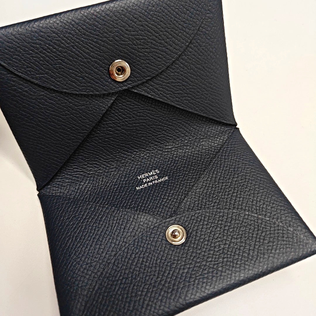 Calvi Epsom Blue Card Holder