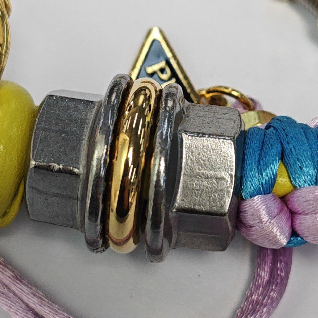 Fabric Bag Charm Multicolor