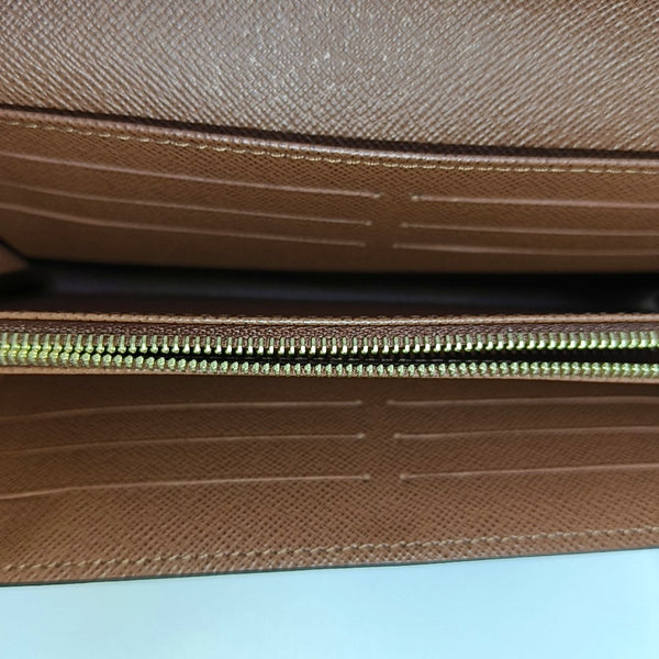JEANNE Monogram Coated Canvas Brown Wallet
