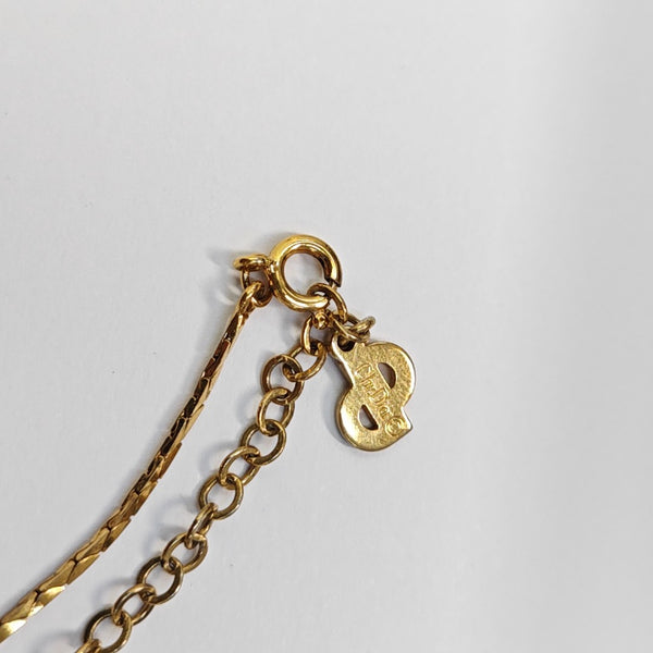 Dior Oblique Metal Gold Necklace