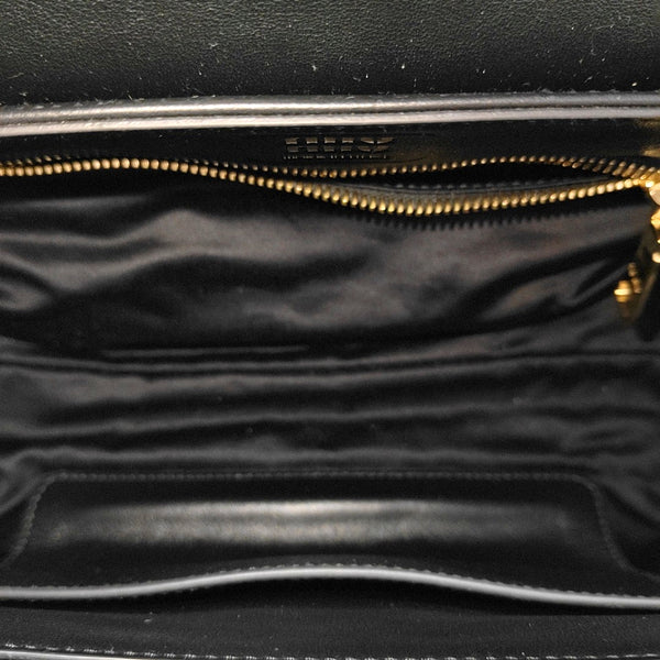Calfskin Top Handle Bag Black
