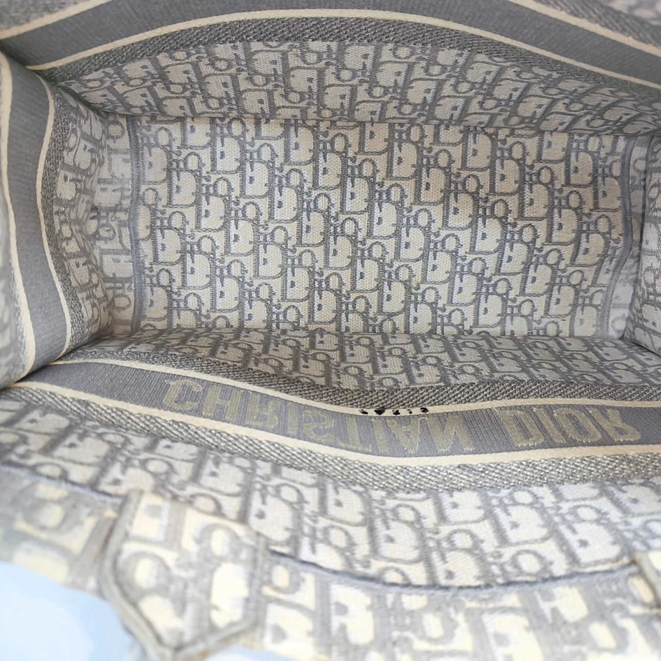 Book Tote Medium Oblique Canvas Gray