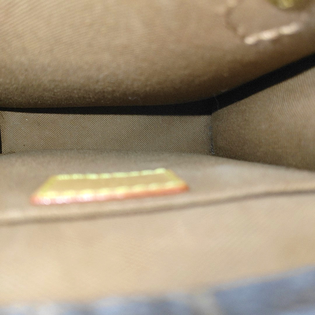 SAC PLAT Mini Monogram Coated Canvas Brown
