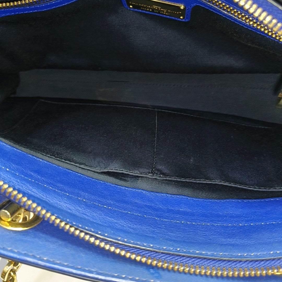 Calfskin Shoulder Bag Blue